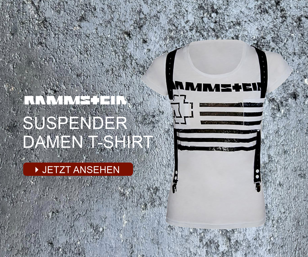 Rammstein Suspender Damen T-Shirt mit Hosentraeger
