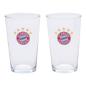 Preview: FC Bayern München DFB Verein Bundesliga Fußball Wassergläser Fangläser Biergläser Trinkgläser 2er Set Merch Fanartikel Logo
