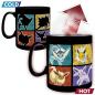 Preview: Pokemon Evoli Tasse Evolution XXL Thermoeffekt Kaffeebecher Logo Mug Keramik 460ml Schwarz Geschenkbox 1