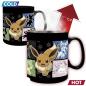 Preview: Pokemon Evoli Tasse Evolution XXL Thermoeffekt Kaffeebecher Logo Mug Keramik 460ml Schwarz Geschenkbox