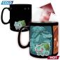 Preview: Pokemon Schiggy Tasse Glumanda Thermoeffekt Kaffeebecher Evolution Bisasam Mug Keramik 460ml Schwarz Geschenkbox 1