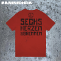 Preview: Rammstein Sechs Herzen T-Shirt Rot