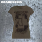 Preview: Rammstein Sechs Herzen Damen T-Shirt Oliv