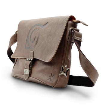Abysse Corp Naruto Shippuden Tasche Konoha Logo Cosplay Umhängetasche Schultertasche Braun 2