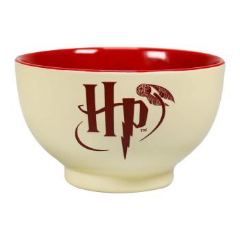 Harry Potter Müslischale Hogwarts Schüssel Crest Logo Müslischüssel keramik Schale Schulwappen Beige 1