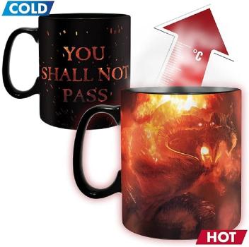Preview: Herr der Ringe Tasse Gandalf Kaffeebecher Balrog Thermoeffekt Mug Moria 460 ml Geschenkbox 1