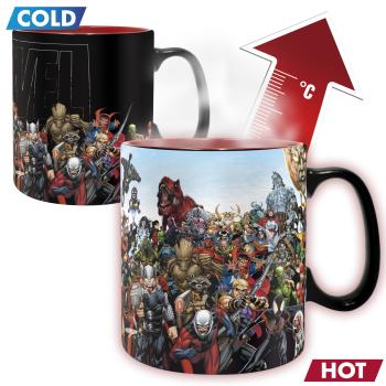Marvel Comics Avengers Tasse Thermoeffekt 460 ml Helden und Schurken Geschenkbox 1
