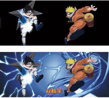 Naruto Shippuden Tasse Naruto Vs. Sasuke Thermoeffekt 460 ml Geschenkbox 2