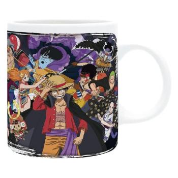 One Piece Tasse Luffy Ruffy  Kaffeebecher Wano Raid Strohhut Bande Logo Mug Geschenkbox
