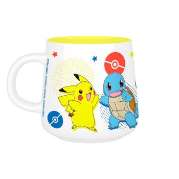 Preview: Pokemon Pikachu Schiggy Bisasam Müslischüssel + Tasse Logo Glumanda  Müslischale Kaffeebecher Geschenkbox Nintendo 3