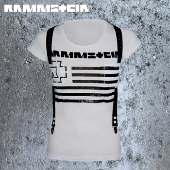Rammstein Suspender Damen T-Shirt (Hosenträger)