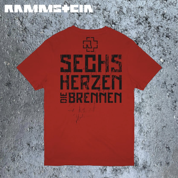 Preview: Rammstein Sechs Herzen T-Shirt Rot