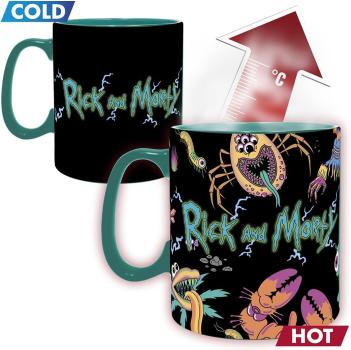 Rick and Morty Tasse Spaceship Thermoeffekt XL Kaffeebecher Adult Swim Geschenkbox 1