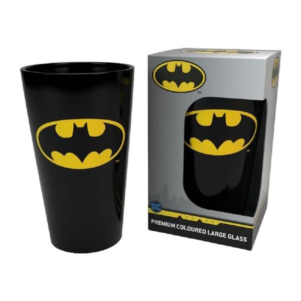 Batman Glas Dark Knight Logo XXL Trinkglas 400 ml Geschenkbox