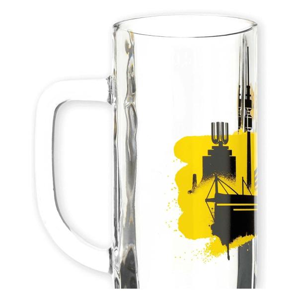 Borussia Dortmund BVB 09 DFB Fussball Verein Bierglas Bierkrug Skyline Logo Merch Fanartikel Geschenkbox Krug 3