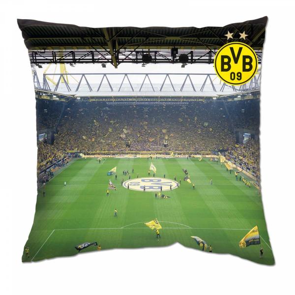 Borussia Dortmund BVB 09 DFB Fussball Verein Deko Kissen Südtribüne Logo Merch Fanartikel