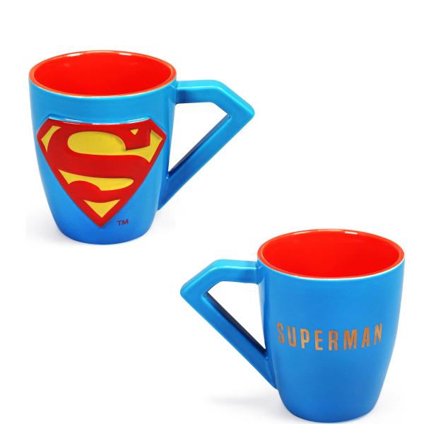 Dc Comics Superman 3d XXL Tasse Kaffeebechr Log Kaffeetase Blau Half Moon Bay Geschenkbox
