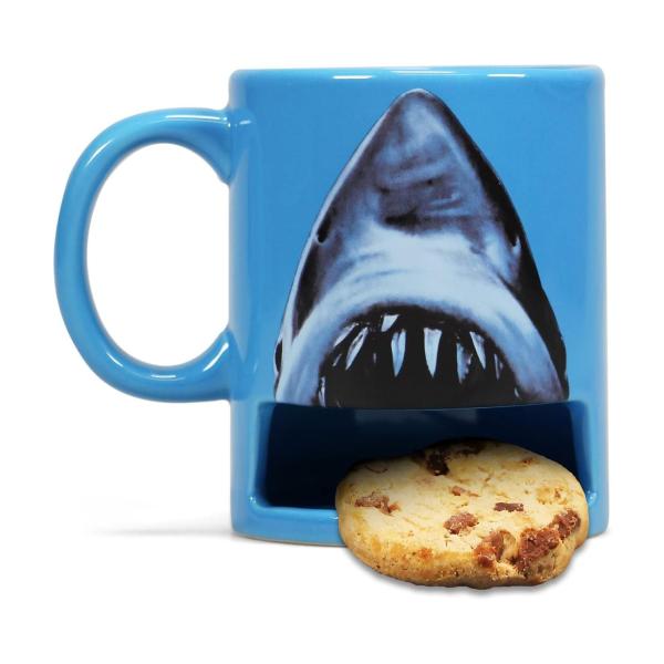 Der weiße Hai 3D Tasse Jaws Kaffeebecher mit Kekshalter Geschenkbox