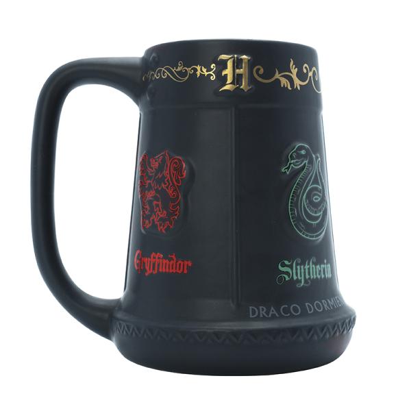 Harry Potter 3D Krug Bierkrug Hogwarts Schulwappen Gryffindor Slytherin Hufflepuff Ravenclaw 450 ml