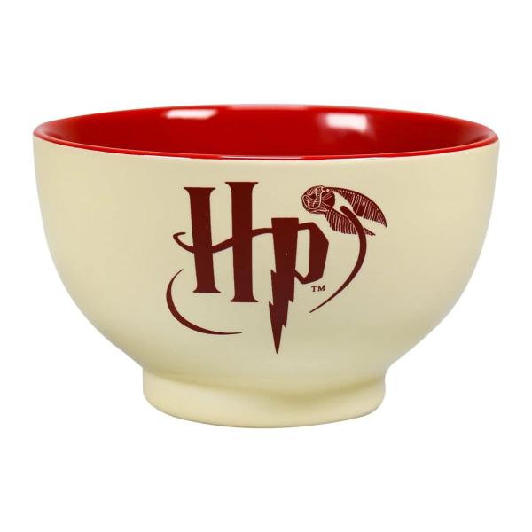 Harry Potter Müslischale Hogwarts Schüssel Crest Logo Müslischüssel keramik Schale Schulwappen Beige 1