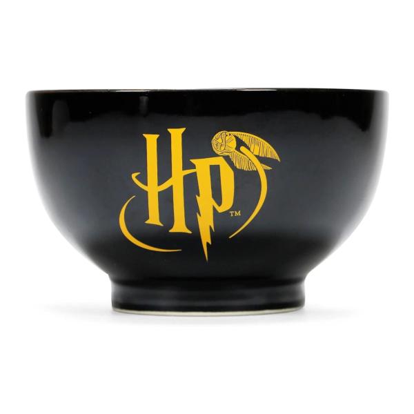 Harry Potter Müslischale Hogwarts Schüssel Crest Logo Müslischüssel keramik Schale Schulwappen Schwarz 1