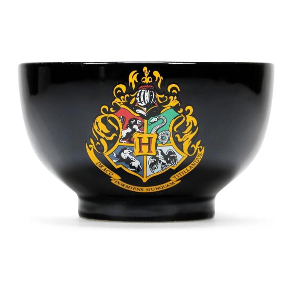 Harry Potter Müslischale Hogwarts Schüssel Crest Logo Müslischüssel keramik Schale Schulwappen Schwarz