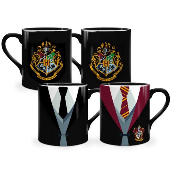 Harry Potter Tasse Gryffindor Uniform Thermoeffekt Kaffeetasse Hogwarts Logo Crest Mug Keramik Geschenkbox