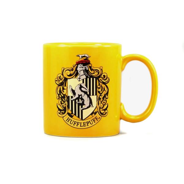 Harry Potter Tasse  Hufflepuff Logo Hogwarts Crest Mug  Kaffeetasse Gelb Keramik Geschenkbox