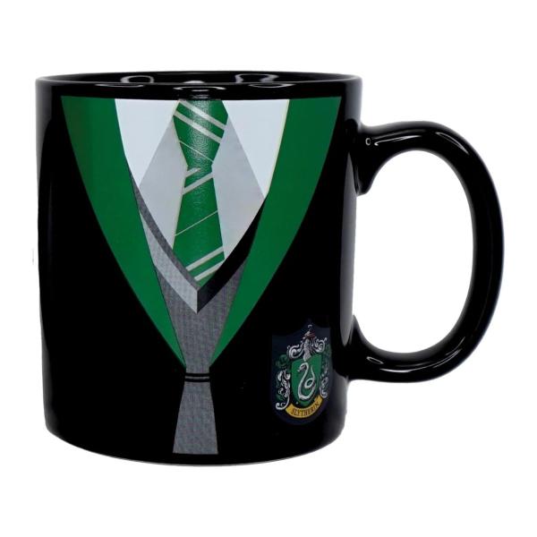 Harry Potter Tasse Slytherin Uniform Thermoeffekt Kaffeetasse Hogwarts Logo Crest Mug Keramik Geschenkbox 1