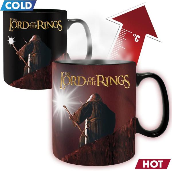 Herr der Ringe Tasse Gandalf Kaffeebecher Balrog Thermoeffekt Mug Moria 460 ml Geschenkbox