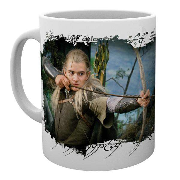 Herr der Ringe Tasse Legolas Kaffeetasse Logo Elben Mug Keramik Geschenkbox 1