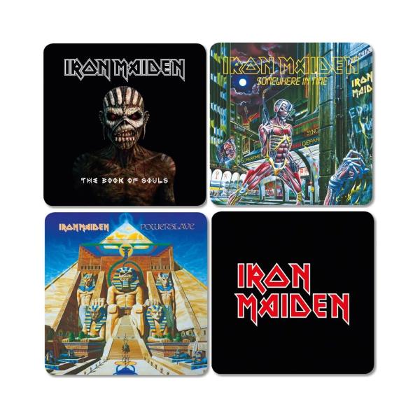 Iron Maiden Untersetzer Coaster 4er Set Album Cover Mix 2
