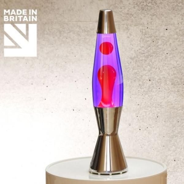 Mathmos Astrobaby Lavalampe Silber Violet Rot