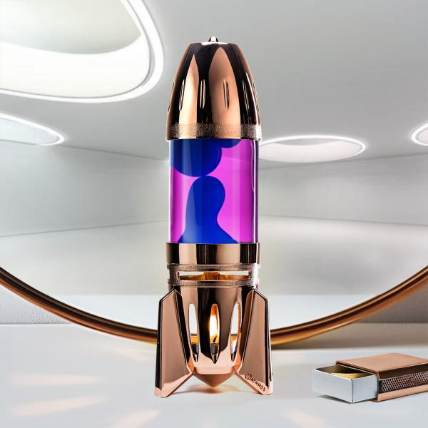 Mathmos POD+ Lavalampe Kupfer Blau Pink