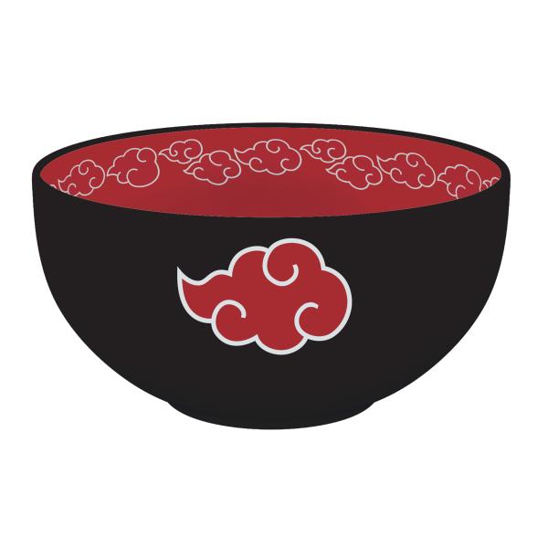 Naruto Shippuden Akatsuki Müslischale Schüssel Wolke Logo Müslischüssel Keramik Schale 600ml Schwarz ABYBOL035