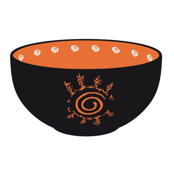 Naruto Shippuden Müslischale Konoha Logo Keramik XXL Müslischüssel Schwarz 600mll ABYBOL024 1