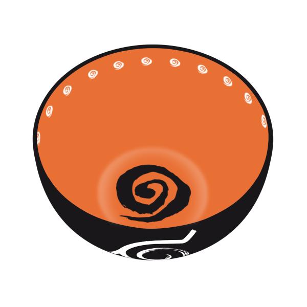 Naruto Shippuden Müslischale Konoha Logo Keramik XXL Müslischüssel Schwarz 600mll ABYBOL024 2