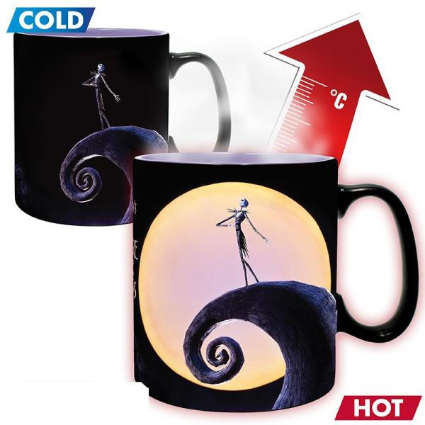 Nightmare before Christmas Tasse Jack Skellington XXL Thermoeffekt Kaffeebecher Geschenkbox