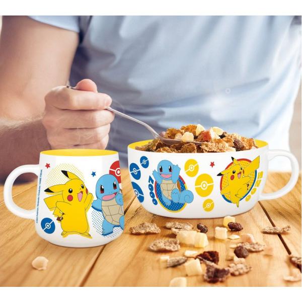 Pokemon Pikachu Schiggy Bisasam Müslischüssel + Tasse Logo Glumanda  Müslischale Kaffeebecher Geschenkbox Nintendo