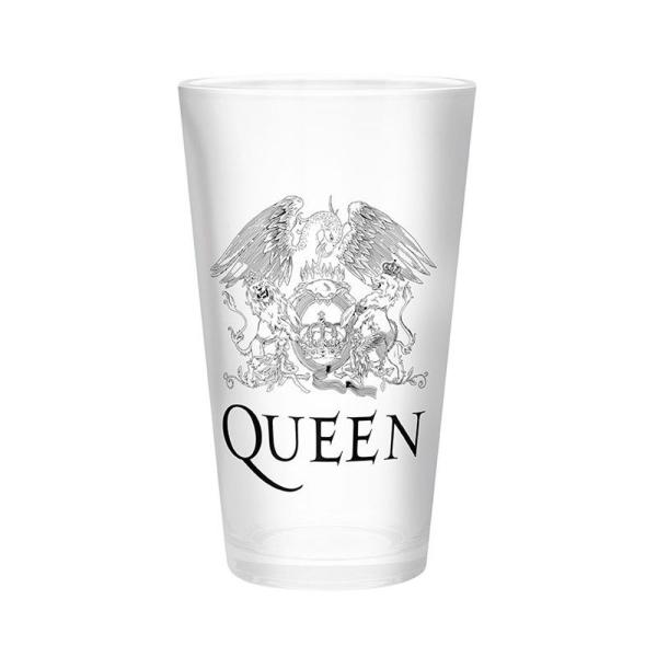Queen Glas Freddie Mercury Rock Band Logo Trinkglas 400 ml Geschenkbox 1