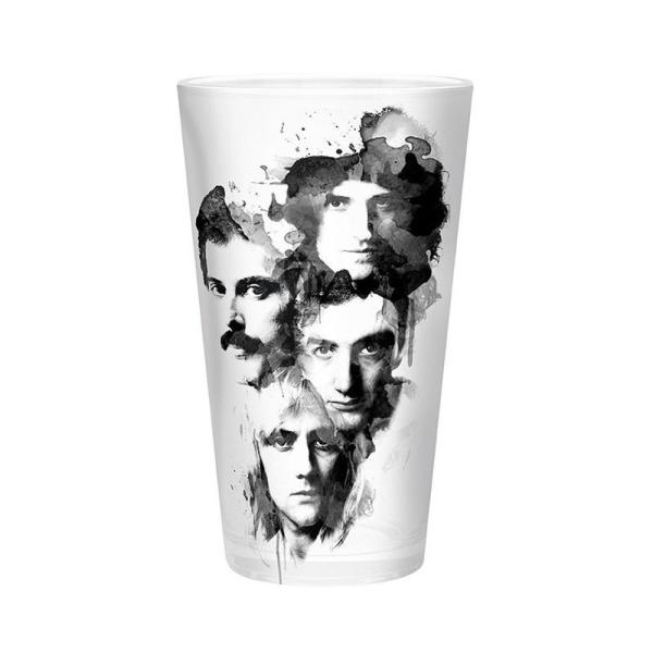 Queen Glas Freddie Mercury Rock Band Logo Trinkglas 400 ml Geschenkbox