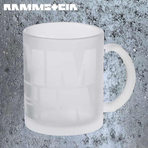 Rammstein Glas Tasse Logo