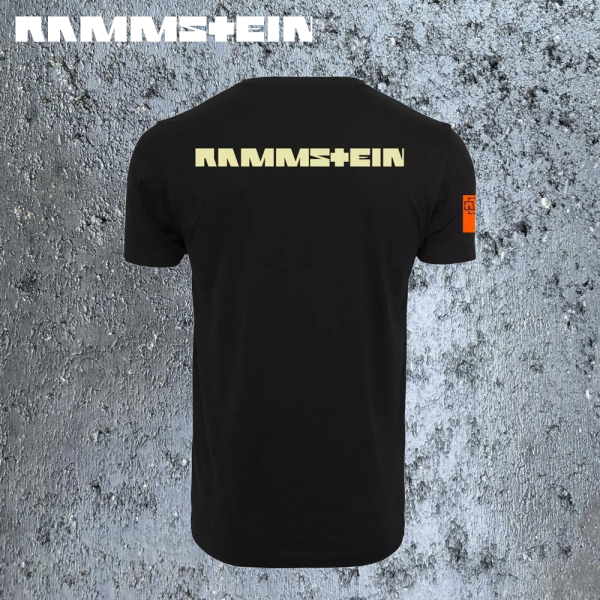 Rammstein Logo Herren T-Shirt Leuchtfunktion Glow in the Dark