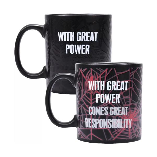 Spiderman Tasse Spider-Man Thermoeffekt Kaffeebecher Marvel Geschenkbox