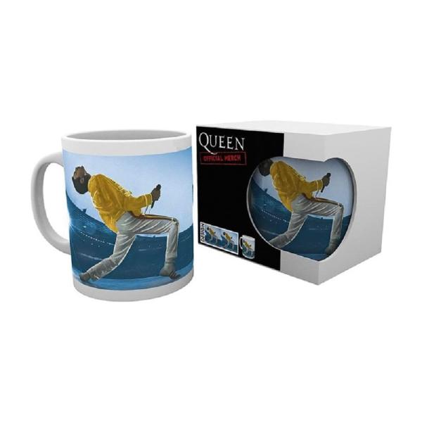 Tasse - Freddie Mercury Kaffeebecher Live At Wembley Mug Geschenkbox