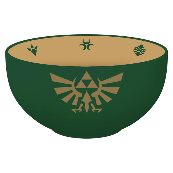 Legend of Zelda Müslischüssel – Grün mit Hyrule-Logo | Offizieller Nintendo Fanartikel
