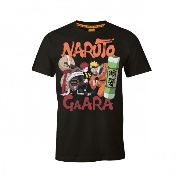 Naruto Shippuden Gaara Bunshin Herren T-Shirt Schwarz Anime