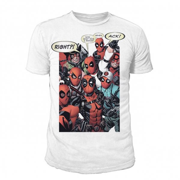 Deadpool Cosplay Party Herren T-Shirt Weiss