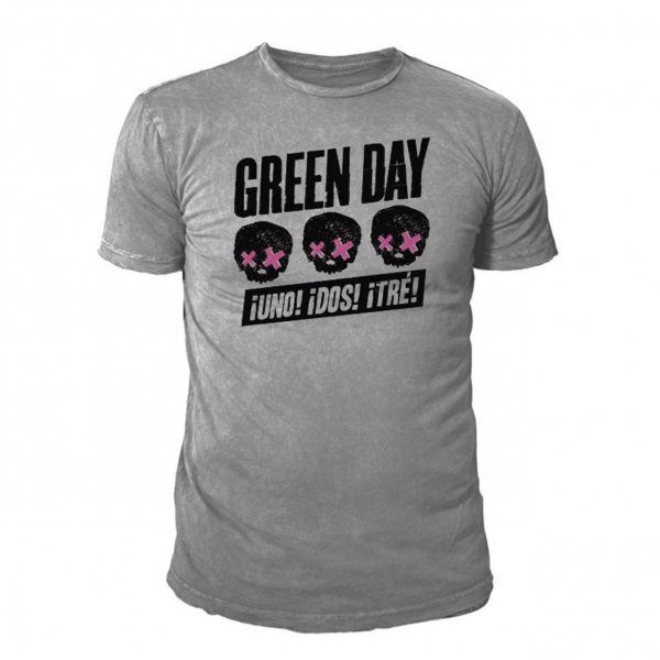 Green Day UNO DOS TRE T-Shirt Grau