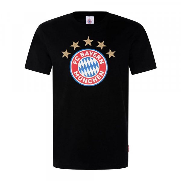 FC Bayern München Kinder Logo T-Shirt Schwarz
